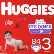 HUGGIES Little Movers Diapers, Size 3, 84 Count